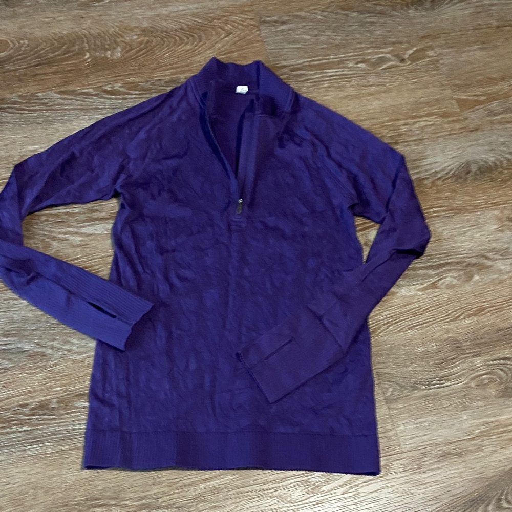 Lululemon Rest Less 1/2 Zip Size 10 Dark Court Purple - Picture 6 of 7